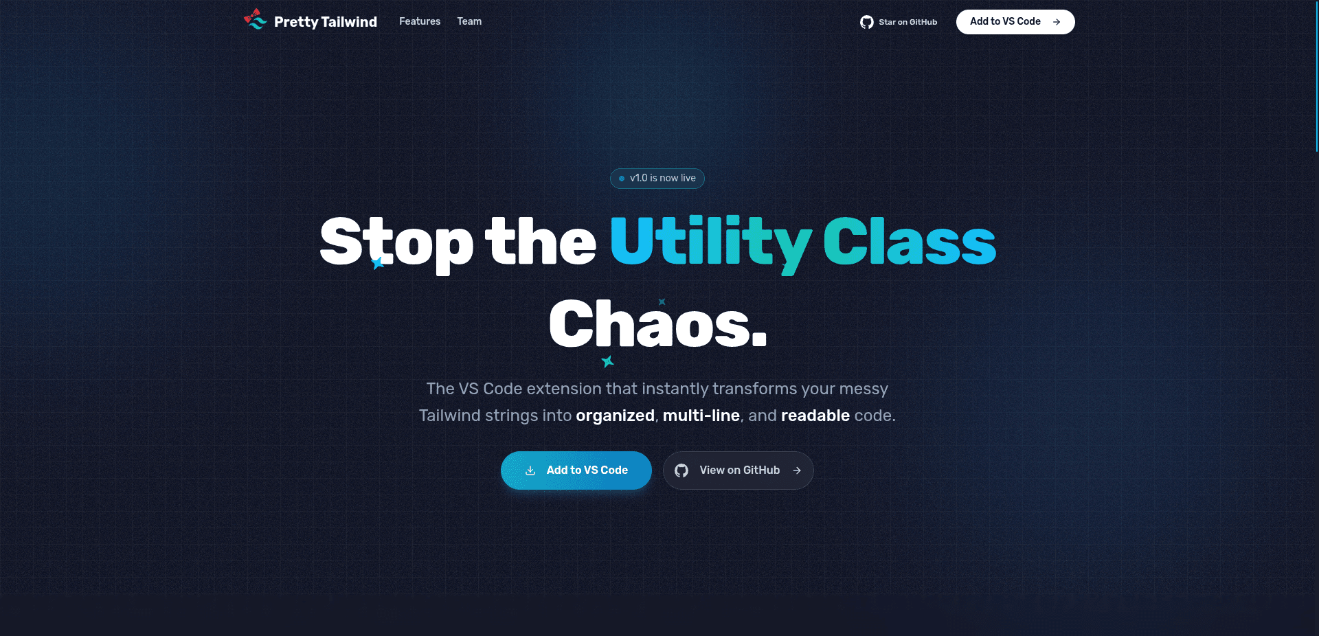 Pretty TailwindCSS — shot 1